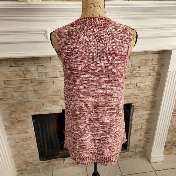 Loft pink heathered crew neck sweater‎ vest Size large - Picture 4 of 6